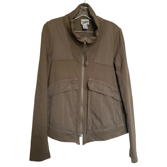 Prairie Underground The Hunter Jacket Cargo Green Utility Funnel Neck Zip Up - Picture 4 of 8